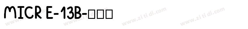 MICR E-13B字体转换
